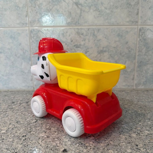 Plastic Toy Firefighter Dog Truck used for kids