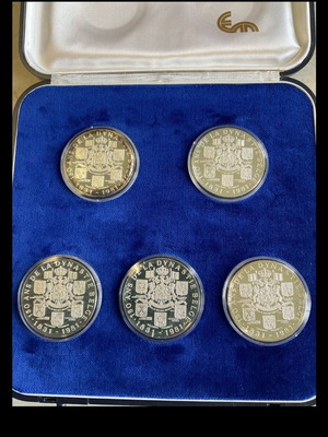 Silver collectible coins of Belgium new