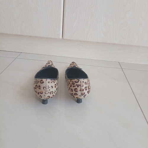 Zara leopard print leather kitten heels vintage Y2K 2005 used