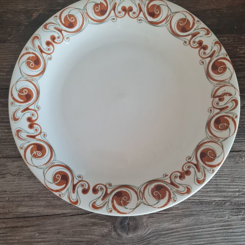 Greek plate Candia 1960's New Minoan Porcelain, like new, 20 cm diameter