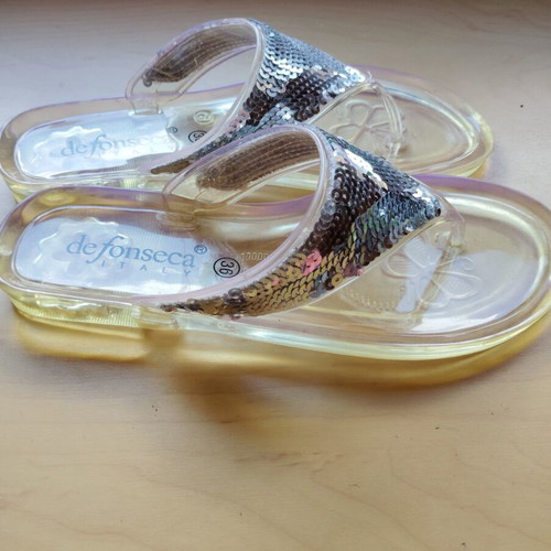 De Fonseca silicone slippers size 36 like new, gray