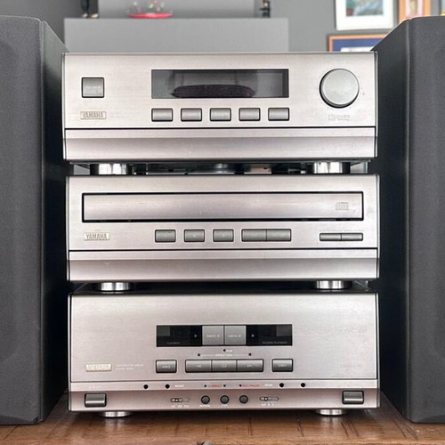 Yamaha RX-S70 sound system used, 150 watts, vintage with 3-disc CD changer and cassette