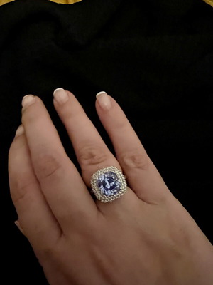 Swarovski ring size 52 like new, blue