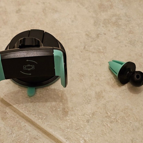 Car phone holder used with suction cup