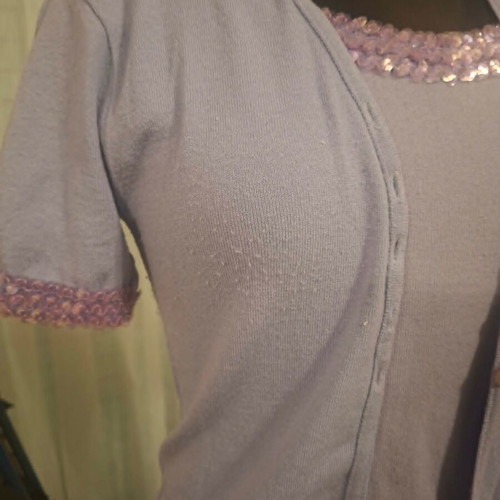 Lilac twin set with sequins size S-M used