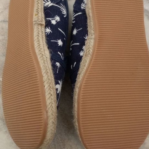 Espadrilles kids fabric H&M size 25 new, blue with palm tree design
