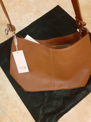 Vera Pelle Piera leather shoulder bag, tan