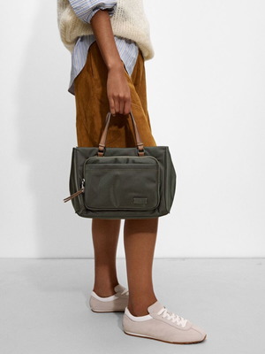Parfois nylon tote bag new, green