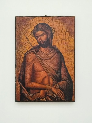 Βυζαντινή εικόνα αναπαραγωγή μεταχειρισμένη, Χριστός με ακάνθινο στεφάνι