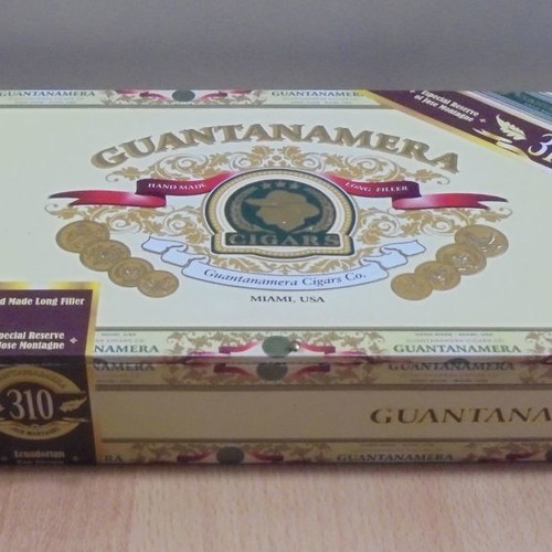 Guantanamera old wooden cigar box empty used
