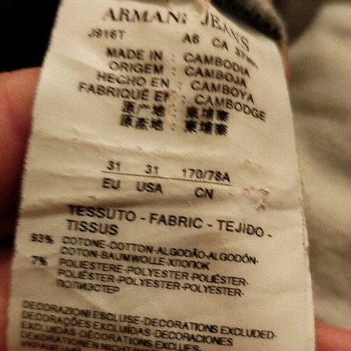 Armani Jeans men's jeans pants used, blue