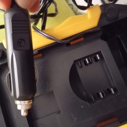 Portable digital car air pump like new with LCD and LED flashlight