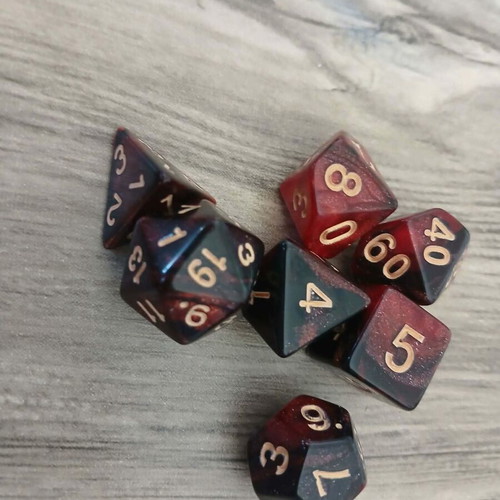 DND Dice Bundle Black Red set new