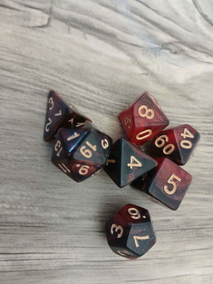 DND Dice Bundle Black Red set new