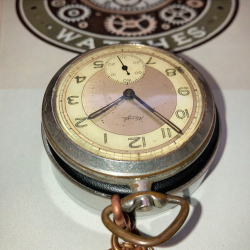 Kienzle 46/0c pocket watch 1945 used, gray and beige