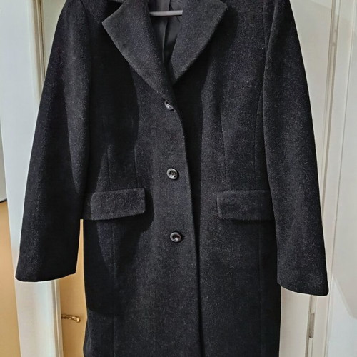 Katag wool women's coat new, classic line, black and gray