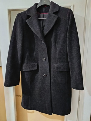 Katag wool women's coat new, classic line, black and gray