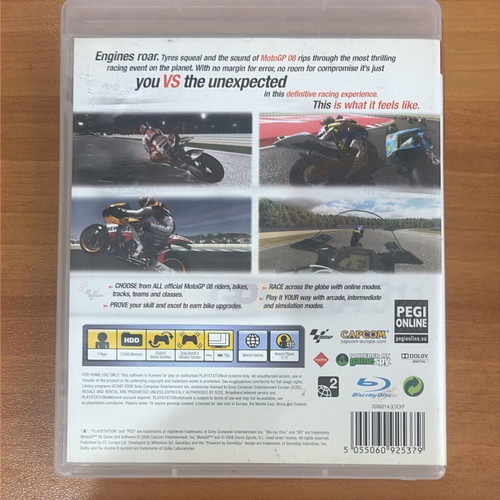 MotoGP 08 PlayStation 3 game like new, Capcom PAL