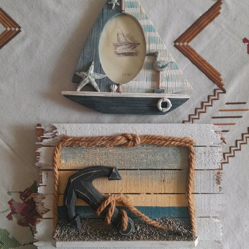 Decorative frame set with sea theme, new