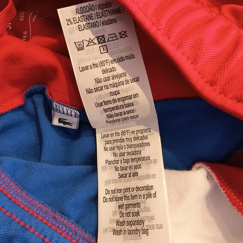 Lacoste Sport Sweat Pants brand new with tags, size XL, red with blue stripes