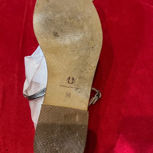 Silver sandals worn once, size 41 large