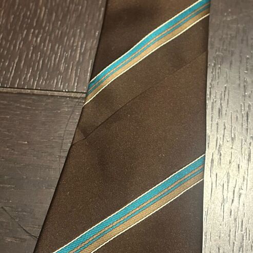 Yves Saint Laurent ties used, set of 2 striped multicolor