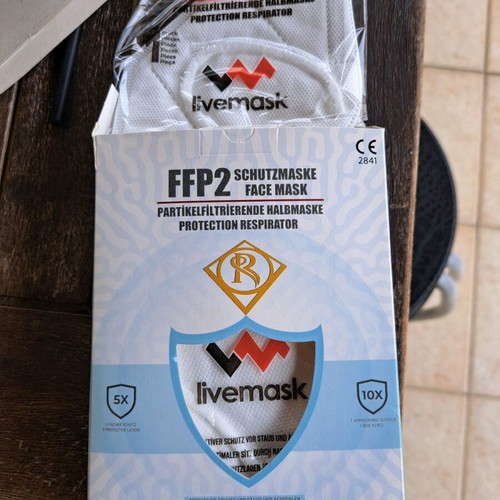 Reinforced face masks new, pack of 10, white
