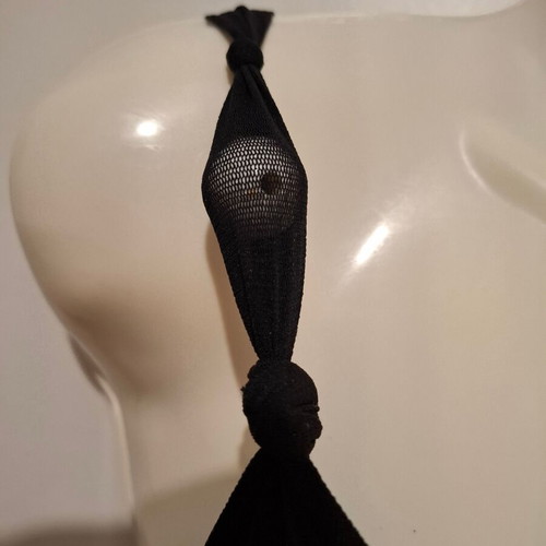 Vintage Jean Paul Gaultier Black Semi-Sheer Midi Dress used Size M