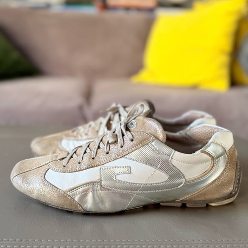Alberto Guardiani sneakers athletic like new, size 38, gold and silver