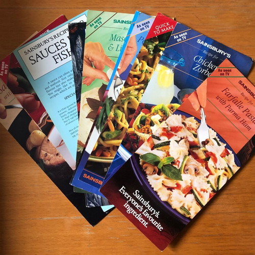90s Recipe Cards and Leaflets used, English