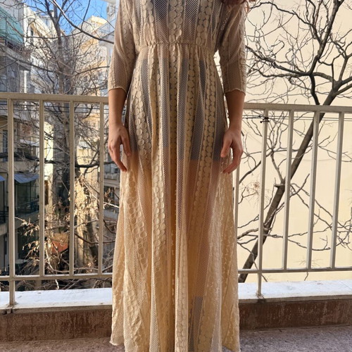Nidodileda dress new, beige and gold