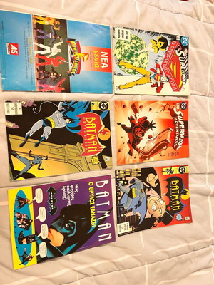Superman Batman Flash comics used, pack of 6, 90s Pergamos edition