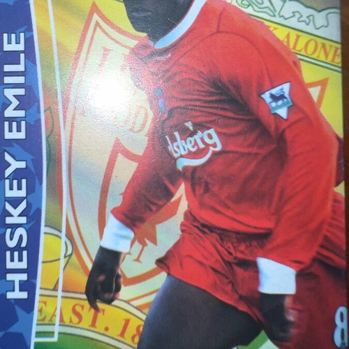 Football cards album, pack of seven, early 2000s