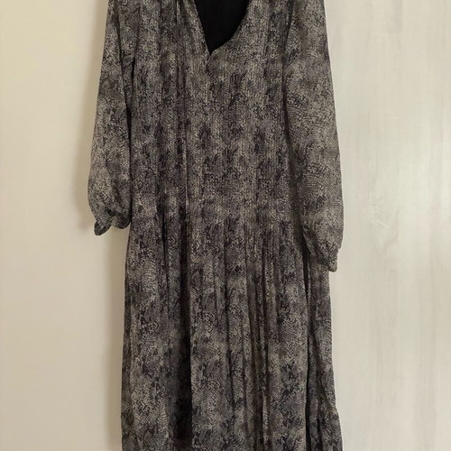 Φόρεμα Mango μακρύ chiffon με snakeskin print, καινούργιο