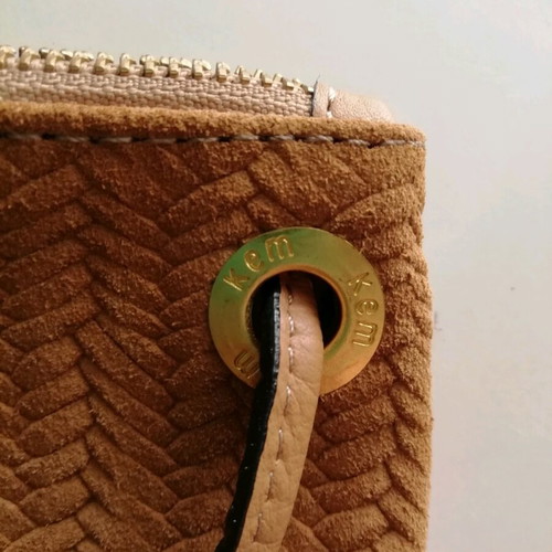 KEM leather crossbody bag like new suede