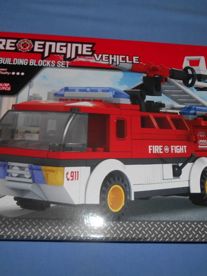 Fire Engine Vehicle Building Blocks Set καινούργιο, 196 κομμάτια