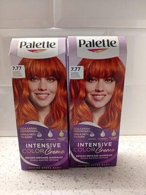 Palette Intensive Color Creme 7.77 ξανθό έντονο χάλκινο, πακέτο 2, καινούργιο
