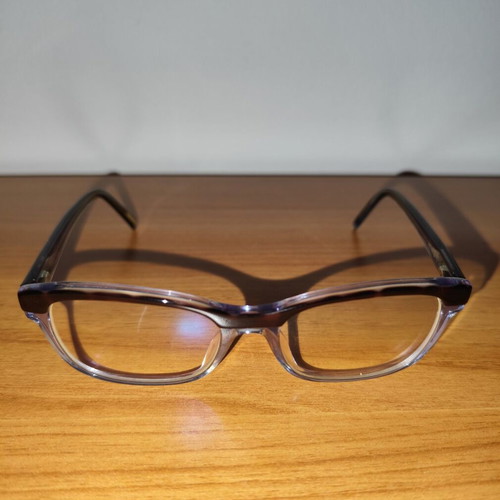 BeYu eyeglasses like new with case, brown tortoiseshell and blue tint