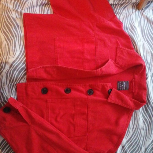 Jean jacket Primark coral like new, size M