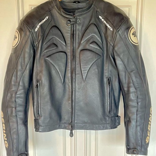 Bering leather motorcycle jacket used, winter full leather, size S