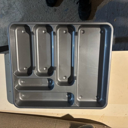 Kitchen organizer tray with four compartments
