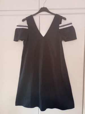 Cotton dress made in Italy, medium size, dark blue, like new
