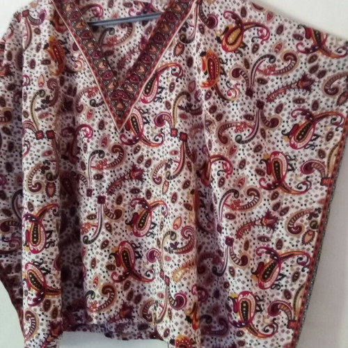 Swarna summer blouse used, brown, size L