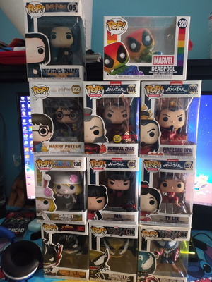 Funko Pop used, set of 10 figures