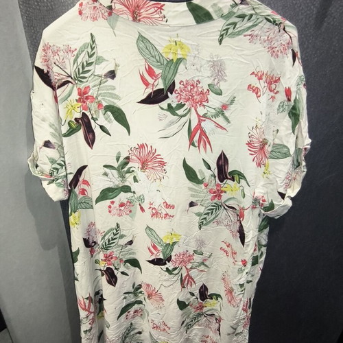 H&M Floral Viscose Tunic Dress Tropical Print Size XL-XXL Like New