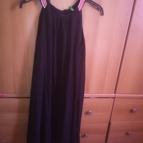 United Colors of Benetton black dress with decorative back, Small