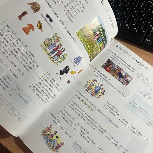 Schritte Plus 2 A1.2 Hueber German language book used with notes