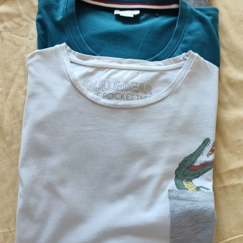 Pull & Bear Farrell Polo short-sleeve t-shirts used, set of 3, size L, multicolor