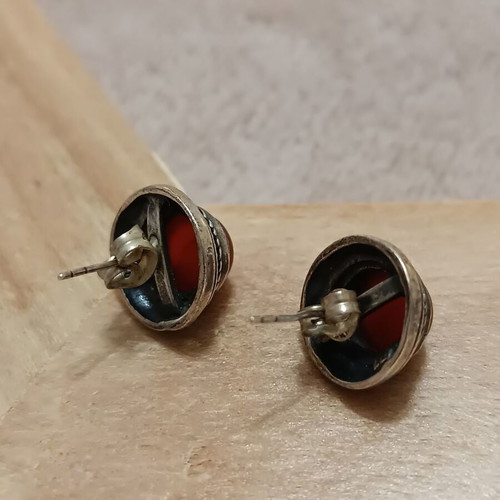Silver 925 earrings with semi-precious stone like new