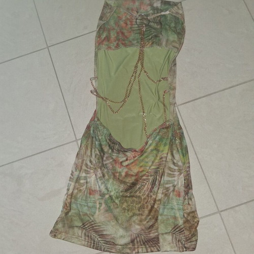 Shein colorful backless dress like new, size S